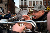 Binche festival carnival in Belgium Brussels. Music, dance, party and costumes in Binche Carnival. Ancient and representative cultural event of Wallonia, Belgium. The carnival of Binche is an event that takes place each year in the Belgian town of Binche during the Sunday, Monday, and Tuesday preceding Ash Wednesday. The carnival is the best known of several that take place in Belgium at the same time and has been proclaimed as a Masterpiece of the Oral and Intangible Heritage of Humanity listed by UNESCO. Its history dates back to approximately the 14th century.